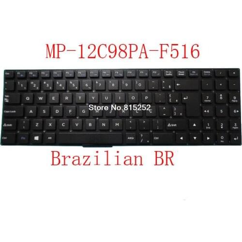 Laptop Keyboard For Shuttle MP-12C96PA-F516 82R-15A240-4214 12C9F516PAL-B Black Brazilian BR New Black Without Frame