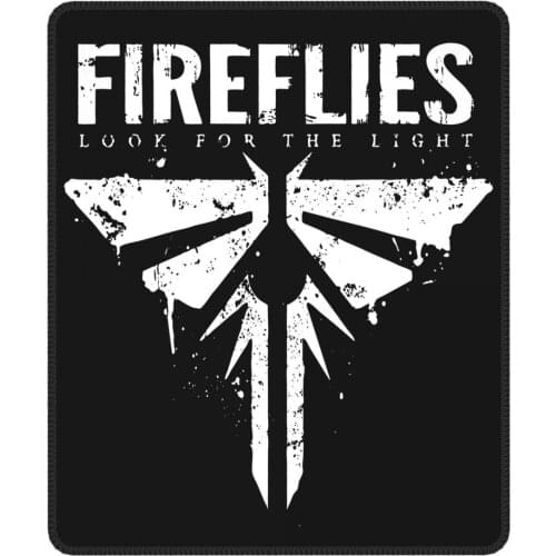 Fireflies Funny Mouse Pad The Last of Us Game with Locking Edge Desk Mat Pads Natural Rubber Office Home Deco Mat