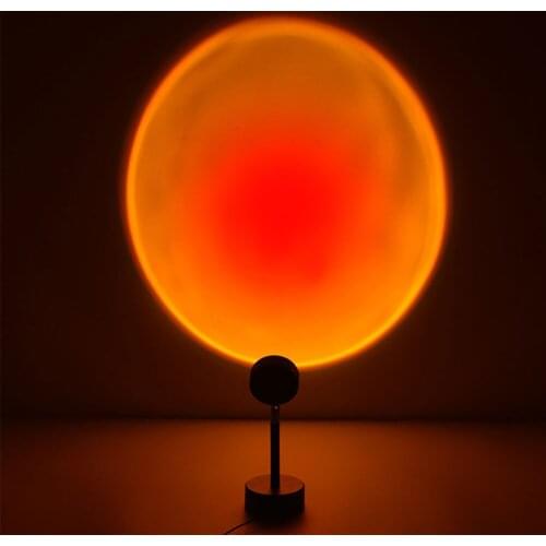 Sunset Projector Lamp Rainbow Atmosphere Led Night Light for Home Bedroom Coffe shop Background Wall Decoration USB Table Lamp