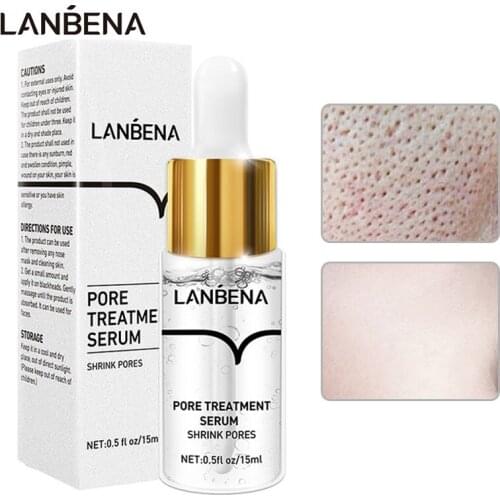 LANBENA Pore Shrink Serum Face Pores Treatment Essence Hyaluronic Acid Moisturizing Dryness Repair Bioaqua Facial Skin Care 15ML