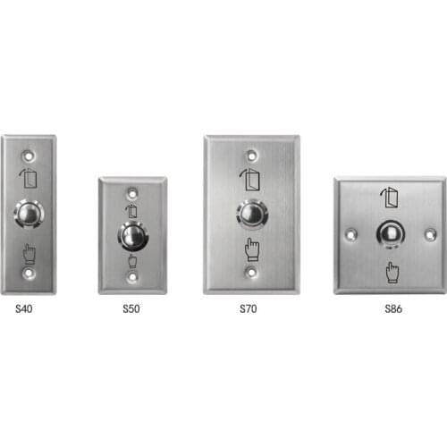 Metal stainless steel access switch door exit button push to open Home Release Button For Access Control Lock System NO/COM