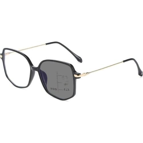 Fashion Photochromic Progressive Reading Glasses Magnifier for Women Men Look Near Far Reader Sunglasses Presbyopic Eyeglasses