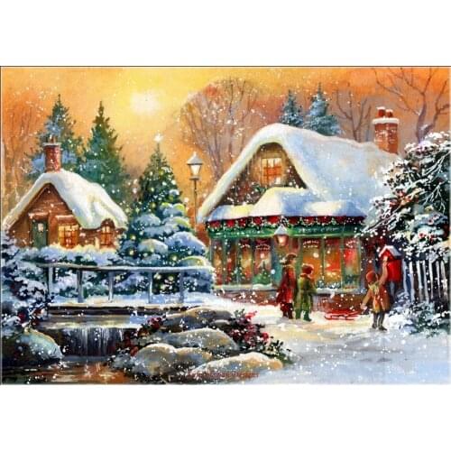 Counted Cross Stitch Kits Needlework - Crafts 14 ct Aida DMC Color DIY Arts Handmade Home Decor - Victorian The Village Shop