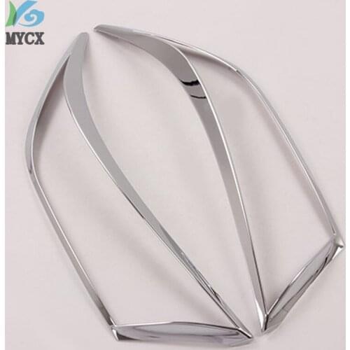 For Toyota RAV4 RAV 4 2019 2020 Front Head Light Lamp Detector Frame Stick Styling ABS Chrome cover Trim Exterior Accessories