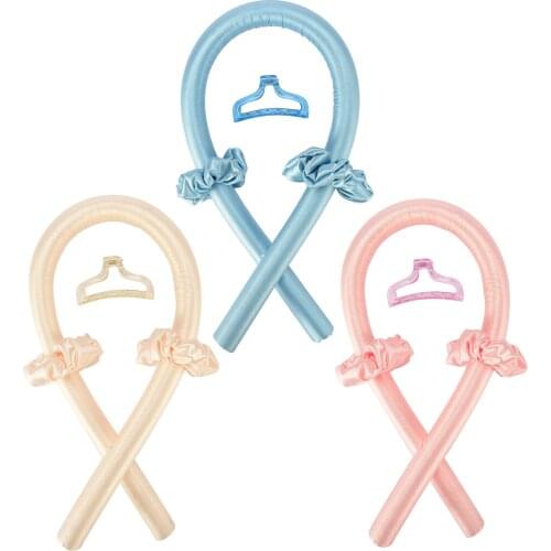 Heatless Curling Rod Curls Silk Ribbon Hair Rollers Sleeping Soft Headband Wave Rod Headband Lazy Curler Set Make Hair Soft
