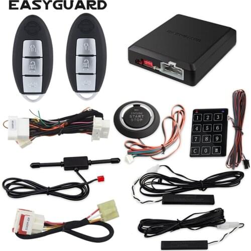 EASYGUARD Plug & Play CAN BUS fit for Nissan Sylphy Qashqai X-TRAIL push button start PKE car alarm system remote auto starter