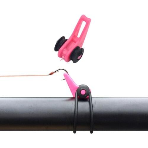 Fishing Hook Secure Keeper 5 Sets/lot Cart Shape Fishing Rod Hook Hanger Holder Accessories with 2 Rubber Rings Dropshipping