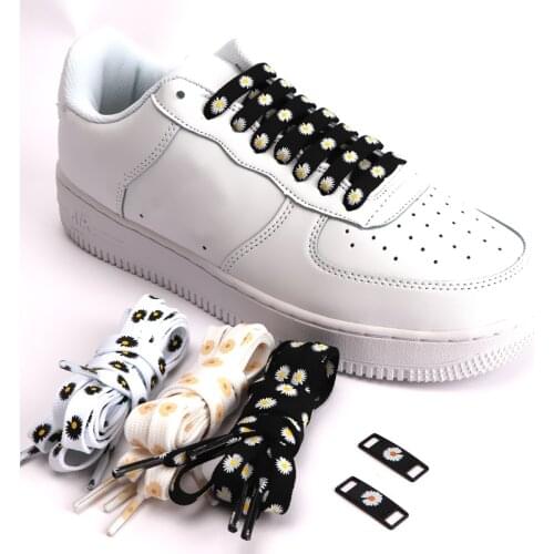 Little Daisies Shoelaces Cartoon Printing Fashion Women Men Shoes laces High-top Canvas Sneakers Shoelace AF1 Sports Shoelaces