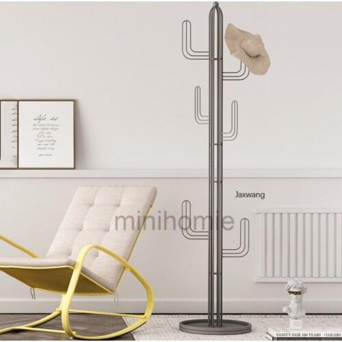 Nordic Living Room Hangers Simple Modern Bedroom Living Room Iron Art Clothes Coat Rack Multifunctional Creative Floor Hangers m