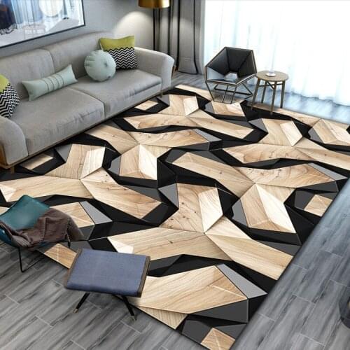 Nordic 3D Geometric Carpets for Living Room Bedroom Area Rugs Modern Home Hallway Decor Non-Slip Mats Abstract Art Large Carpet