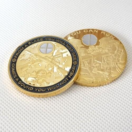 United States Skull Sniper Police Military Army Die Tired USA Challenge Coins Collectible