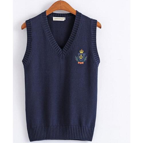 Golf Sweater Vest Plus Size Spring Autumn Windproof Warm Vest Cotton Knitted Style Sweater Vest V-neck
