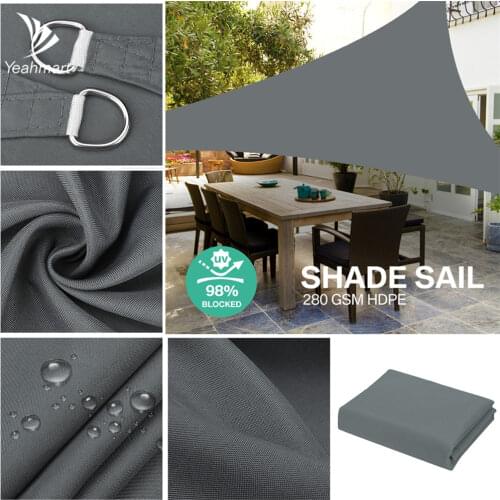 5x5x5M 3.6x3.6x3.6M Awning Waterproof Tarp Tent Shade Triangle Garden Canopy Sunshade Sail Outdoor Camping Beach Sun Shelter