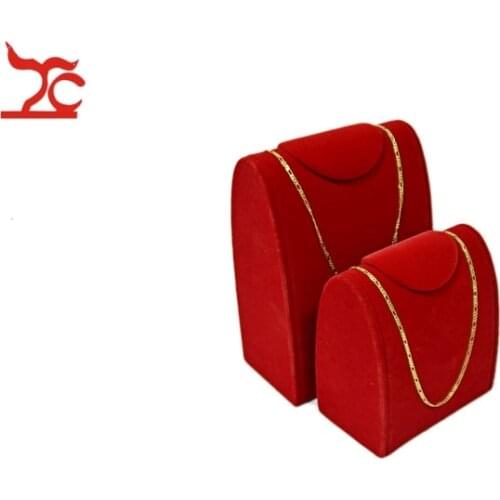 High Quality Red Velvet Necklace Jewelry Display Bust Mannequin Tower Bead Pear Chain Holder Pendant Organizer Stand