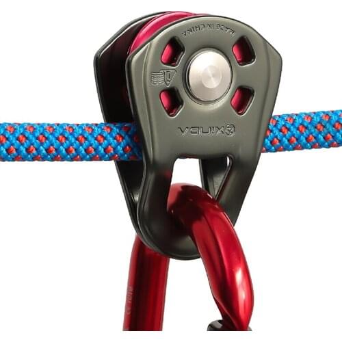 High Quality Reinforced Small Single Pulley Outdoor Ropeway Zip Line Rock Climbing Cross Pulley Outdoors Equipments