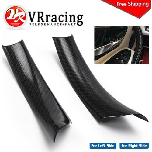 Right & Left Side Carbon Fiber Texture Door Pull Handle Protective Cover Trim Inner Panel Trim Cover For BMW X5 X6 E70 E71 E72
