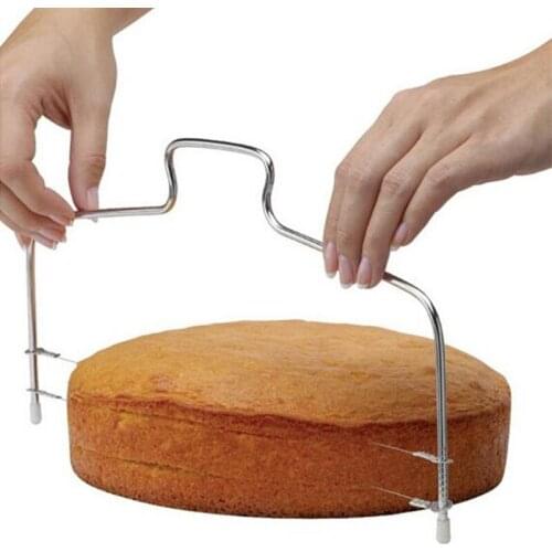 1Pcs Stainless Steel Adjustable Wire Cake Slicer Leveler Bread Tool Slices Cake Cutter Kitchen Gadgets Baking Accessories Tools