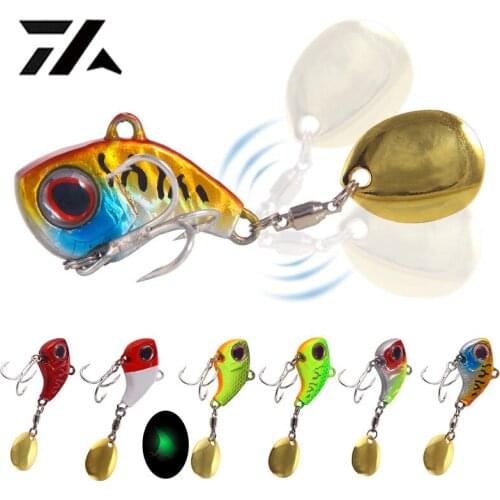 2021 TOP Selling 1Pcs Rotating Metal Vibration Fishing Lure Spinner Spoon 22.1g Bait Jigs Trout Winter Fishing Hard Sequin Bait