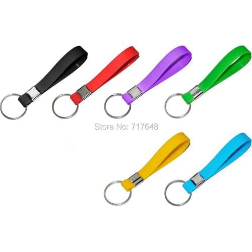100pcs keyring Blank pure keychain portable wristband silicone bracelets free shipping by epacket A