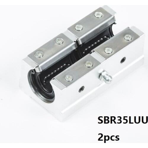 2pcs/lot SBR35LUU SME35LUU Bearing Open Type Linear Ball Motion Bearing Blocks for SBR35 35mm linear guide rail for CNC router