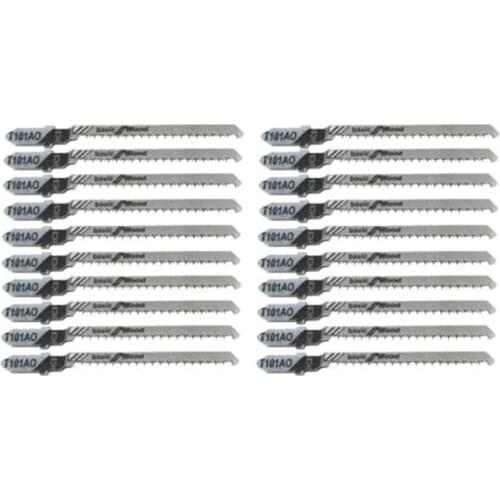 20Pcs Reciprocating Jigsaw Blade T101AO T-Shank Multi Jig Saw Blades for Wood Plastic Cutting Disc