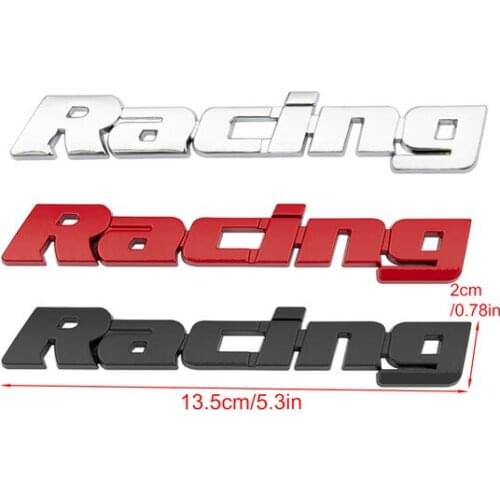 3D Auto Metal Racing Adhesive Truck Badge Emblem Decal Sticker Aluminum Alloy Trunk Fender Bumper Car Accessories