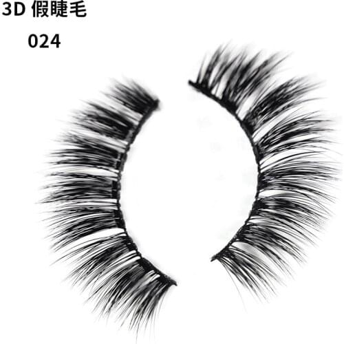 3D Mink lashes Art Makeup Fake Eyelashes Cross Natural Eye Lashes Handmade Thick False Eyelashes Cruelty Free Mink lashes 024