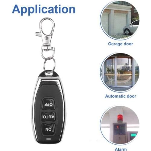 433Mhz Wireless Remote Controller Mini Rf Fix Code Copy Duplicator Car Garage Electric Door Keychain with Battery 3 Channels