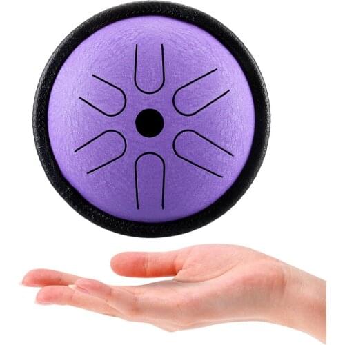 5.5 inch Portable Steel Tongue Drum Mini 6 Notes Hand Pan Drum Percussion Musical Instruments