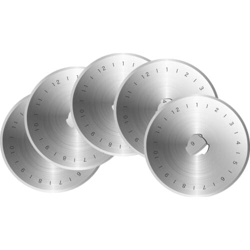 5pcs 45MM Rotary Cutter Cutters Blades Patchwork Circular Refill Sewing Fabric Leather Paper Roller Craft Steel Quilting Fits