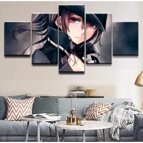 5 Piece Wall Art Canvas Anime Manga Modular Pictures Figure Posters And Prints Home Decor Modern Bedroom Decoration Paintings