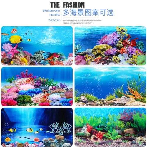 Aquarium decoration Aquarium background sticker 3d background image HD aquarium wallpaper landscape decoration painting