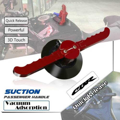 Quick Release Vacuum Hand Pump Suction Cup Passenger Handgrips Tank Grab Bar Handle Armrest for Honda CBR600RR F5 CBR1000RR