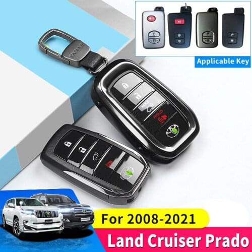 For Toyota Remote Key Shell Upgrade 2/3/4 Button Accessories Key Case 2008-2021 Land Cruiser 200 Fj200 Prado 150 Modification