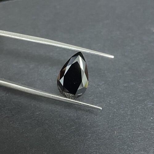 Water Drop Pear Cut Black Moissanite Diamond VVS1 7*10mm 2 Karats Stones Loose For Jewelry DIY Making