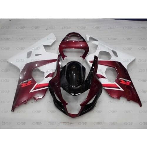 For Suzuki GSXR600 2004 - 2005 K4 Body Kits GSX R 600 2005 Plastic Fairings GSXR 600 2005 Pearl Red White Motorcycle Fairing