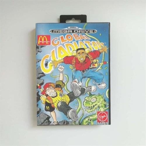 Global Gladiators - EUR Cover With Retail Box 16 Bit MD Game Card for Sega Megadrive Genesis Video Game Console