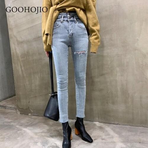 Женские джинсовые капри GOOHOJIO China At AliExpress