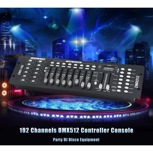 DMX 192 Console Specifications: 1.192DMX CHANNEL 2. 8 Programmable SCENES. 3.8 adjustable potentiometer to adjust the output s