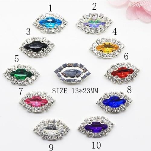 Hot Prices Hand-stitched Metal Buttons Rhinestone Acrylic Decoration Sewing Clothing Accessories Diy Handwork Mix Color