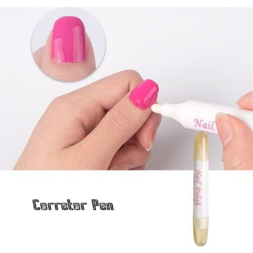 2016 Hot Selling Manicure Nail Art Polish Corrector Pen Nail Gel Remover Cleaner Pen + 3 Replacement pen point