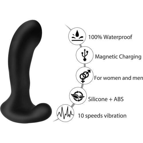 Vibrating Prostate Massager Male Butt Plug Remote Control Rolling Anal Vibrator Anal Sex Toy for Woman & Man 10 Speeds Vibration