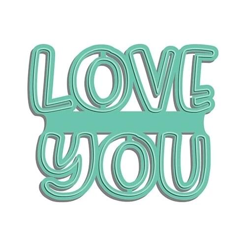 AliliArts Metal Cutting Dies LOVE YOU diy Scrapbooking Photo Album Decorative Embossing PaperCard Crafts Die 2020