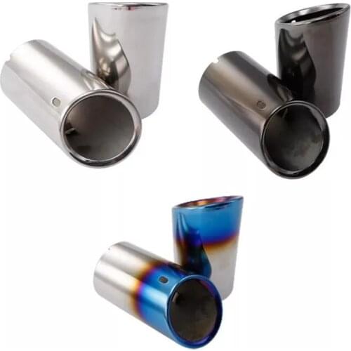 2Pcs/Set Car Accessories For Volkswagen Polo Golf 6 Jetta MK6 1.4T VW Golf 7 MK7 Bora Auto Car Exhaust Tip Muffler Pipe Covers