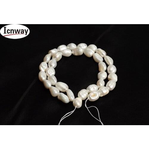 Natural reborn keshi Pearl white 8-10mm Baroque For Jewelry Making 15inches DIY necklace bracelet earring FreeShipping Wholesale