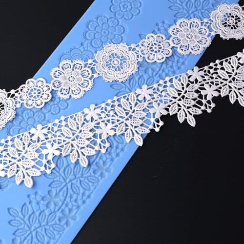 New Cake Border Decoration Lace Mat Sugar Lace Pad for Wedding Cake Decoration Silicone Lace Mold DIY Baking Tools Cake Tools