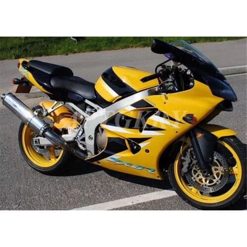 New ABS Plastic Shell Motorcycle Fairing kit Fit For Kawasaki ZX6R 636 600cc 2000 2001 2002 Custom Yellow