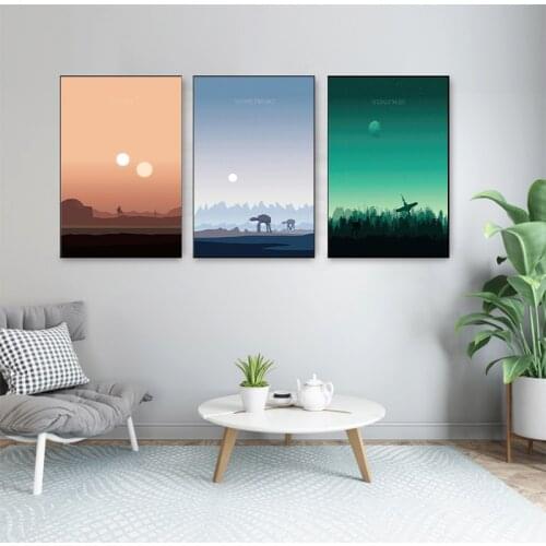 Inkjet print poster canvas factory wholesale simple modern mecha warrior starry sky living room bedroom decorative painting
