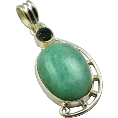 Lovegem Nature Sodalite Pendant 925 Sterling Silver, 42 mm, MHBAP4896