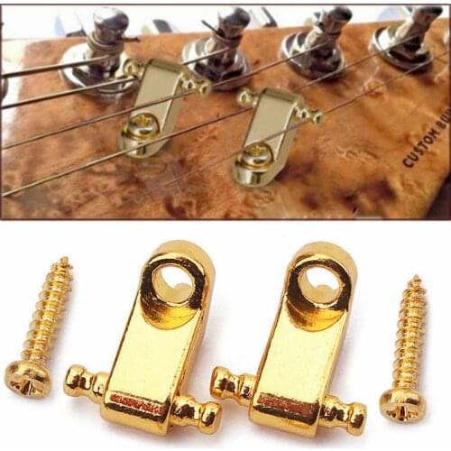 Hot 2Pcs Electric Guitar Roller String Trees String Retainer Mounting Guitar Tree Guide for Electric Guitars Parts Replacement